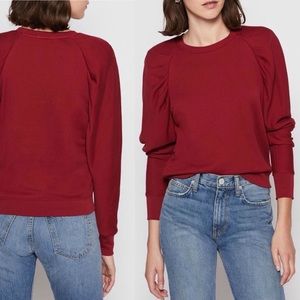 JOIE Korbyn Sweatshirt Burgundy Red NWT